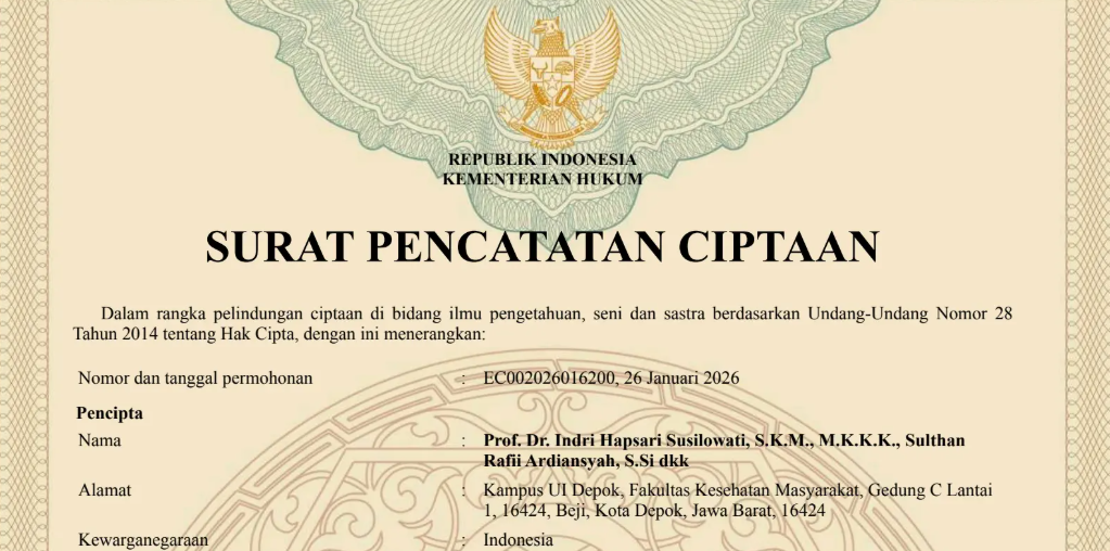 Aplikasi ErgoGAP Resmi Terbitkan Hak Cipta